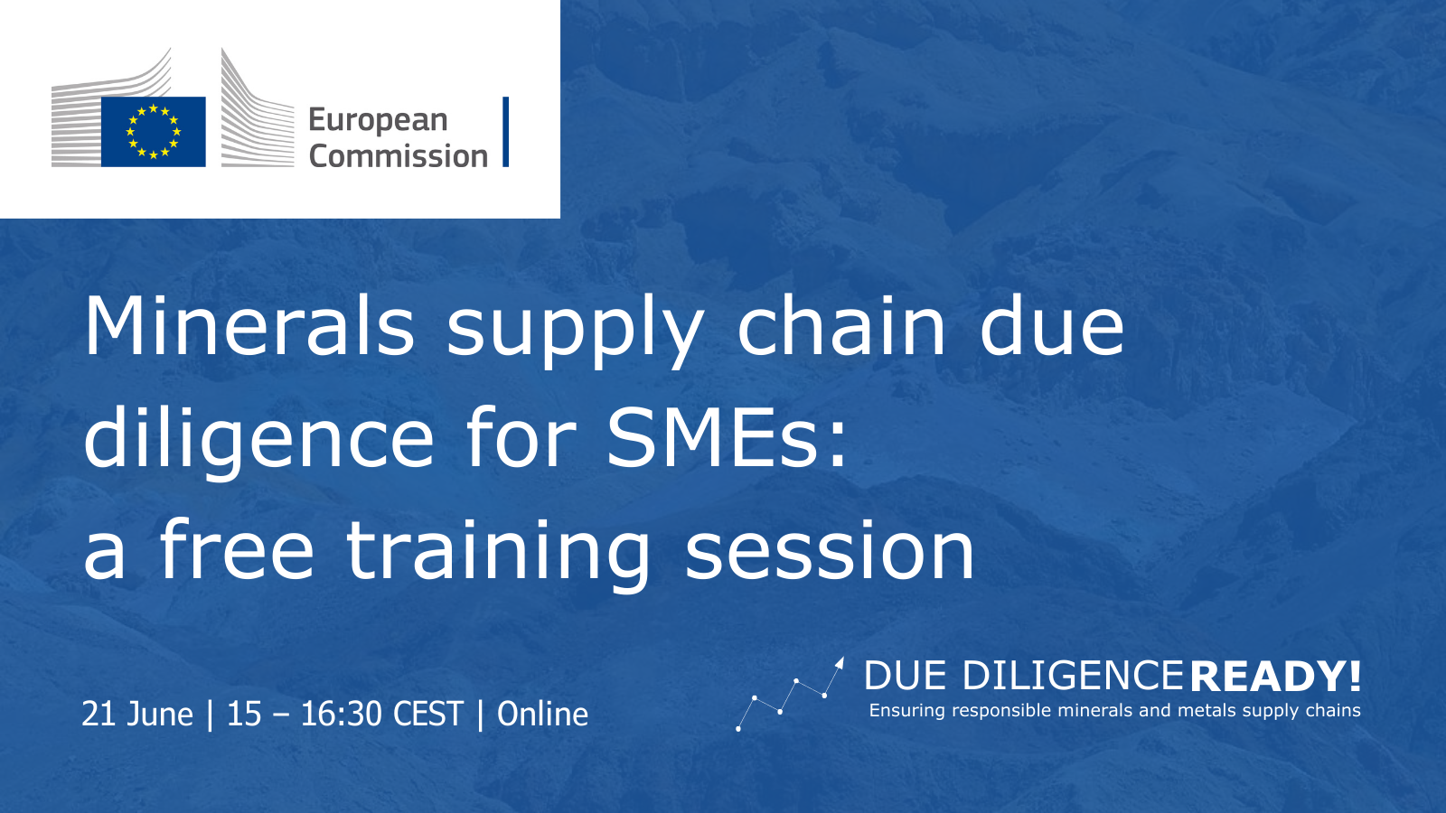 Minerals supply chain due diligence for SMEs free training banner