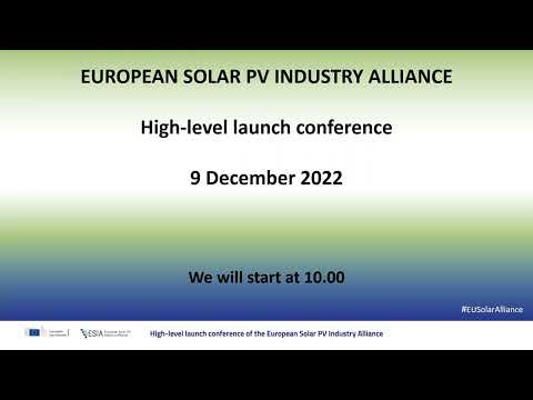 European Solar PV Industry Alliance - Opening + Official Launch