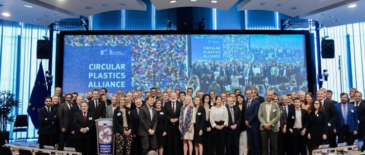Picture of the Circular Plastics Alliance declaration event