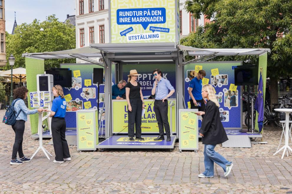 General view of the Tour booth