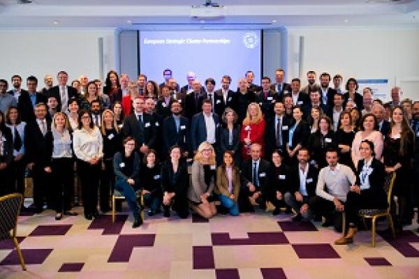 Group photo at clusters event