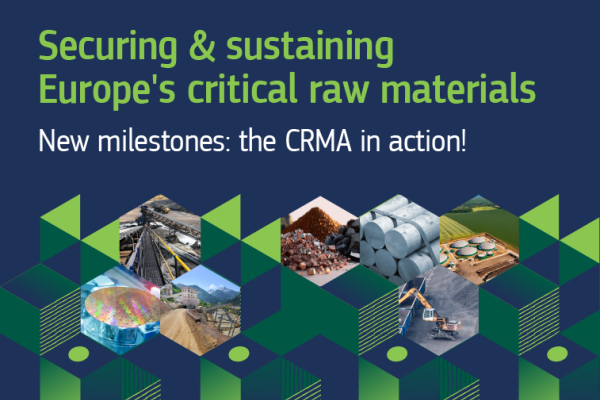 Banner for the Critical Raw Materials Act entering into force