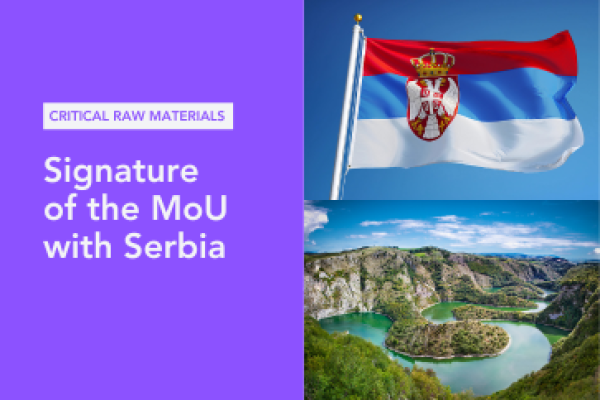 Banner for the Critical Raw Materials MoU with Serbia